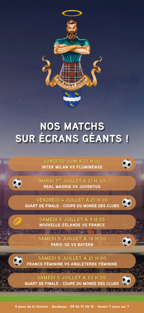 matchs retransmis sur écrans géants